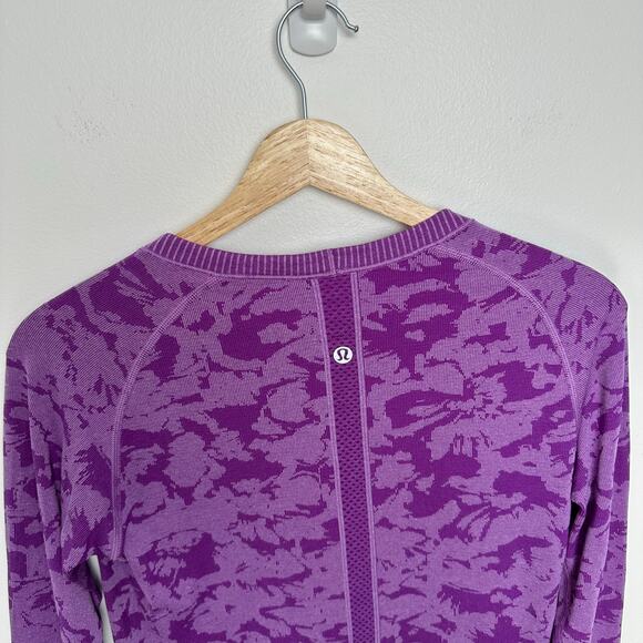 Lululemon Swiftly Tech Long Sleeve Crew | Heathered Purple | SZ 8 - Picture 9 of 12